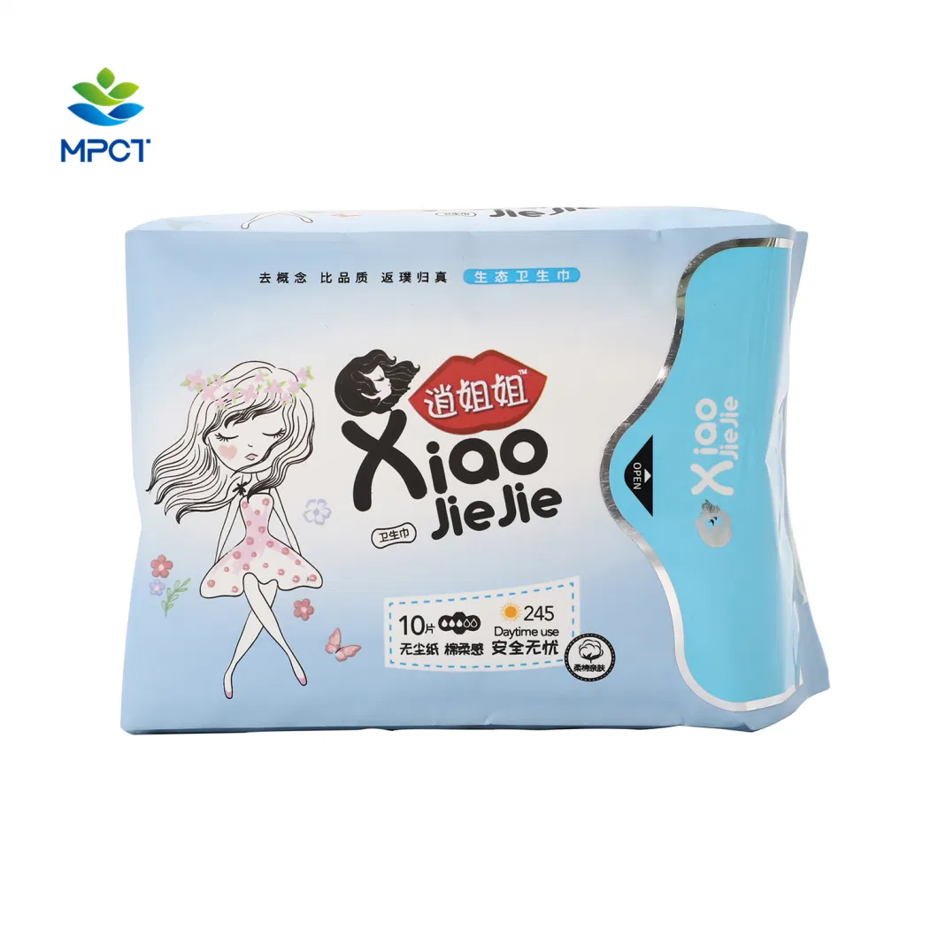 Antibacterial and Disposable Sanitary Napkins with Beautiful and Fashion Pattern